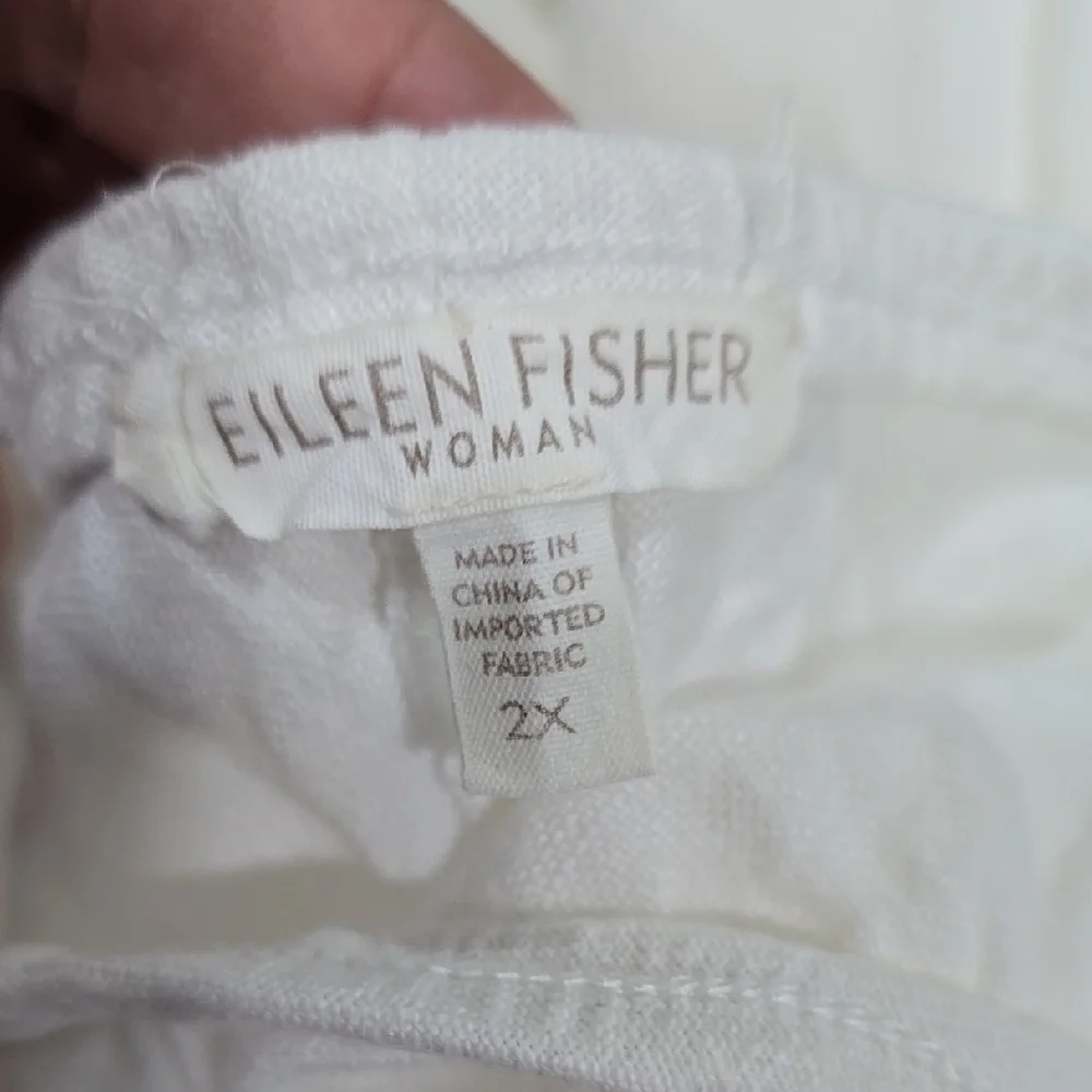 Eileen Fisher White Linen Skirt Size 2X - Picture 13 of 14